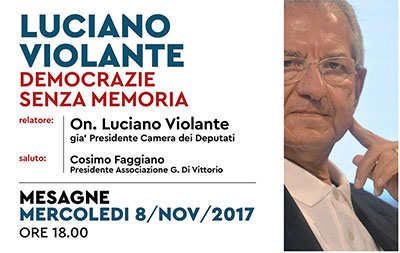 “Luciano Violante e il declino delle democrazie senza memoria” di G. Galeone
