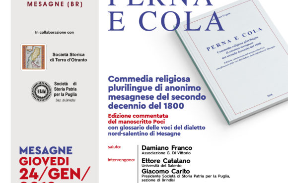 PRESENTAZIONE DEL VOLUME DI TOMMASO URGESE “PERNA e COLA”