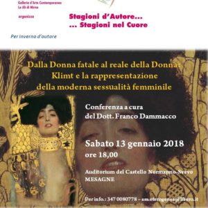 – Comunicato Stampa – Conferenza di  Franco Dammacco su  Gustav Klimt nel centenario della sua scomparsa.