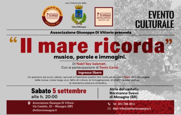 IL MARE RICORDA. Parole, musiche e immagini per raccontare la Palestina oltre la guerra.